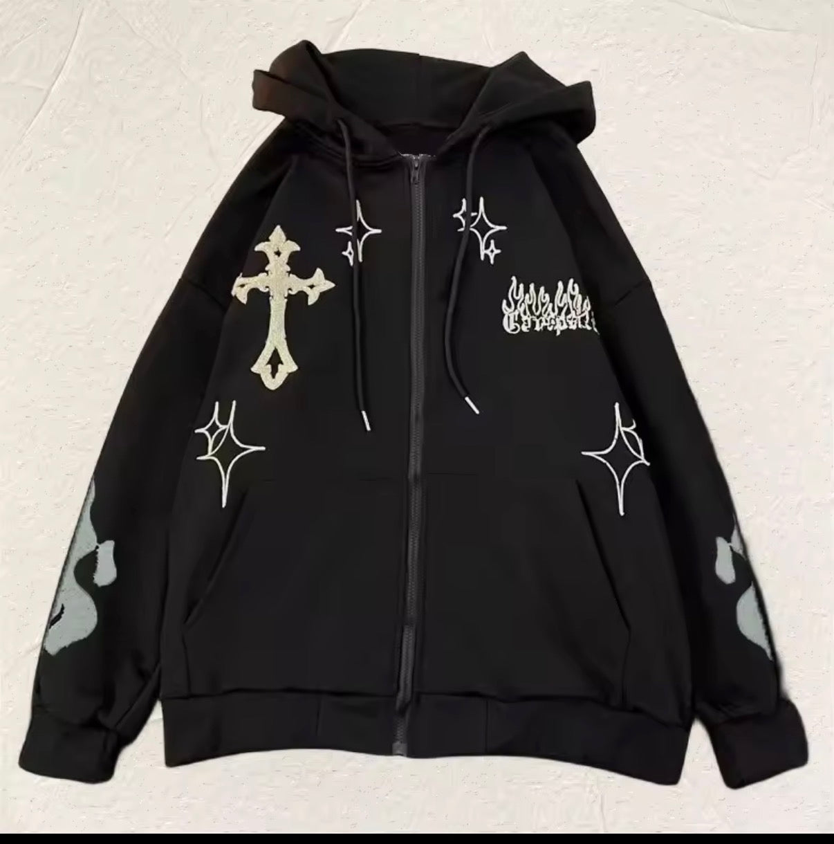 Faith Over Fear Cross flame jacket