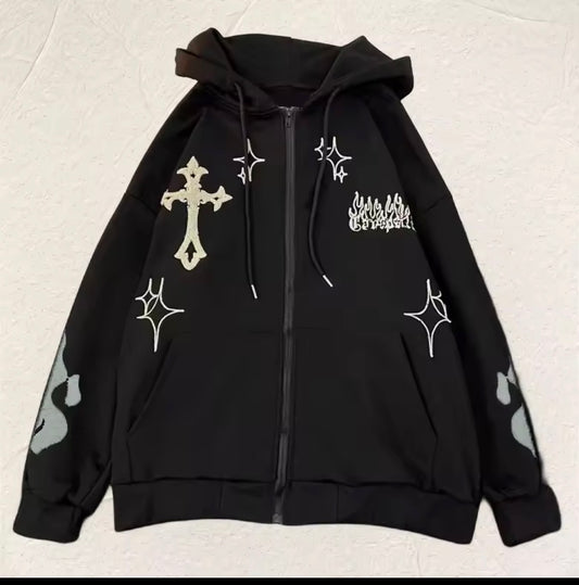 Faith Over Fear Cross flame jacket