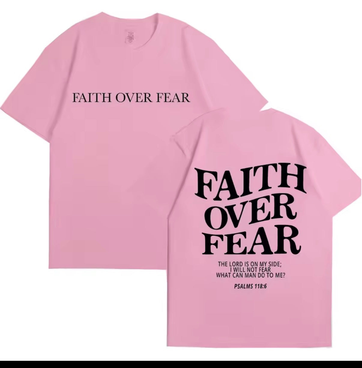 Faith over fear shirts