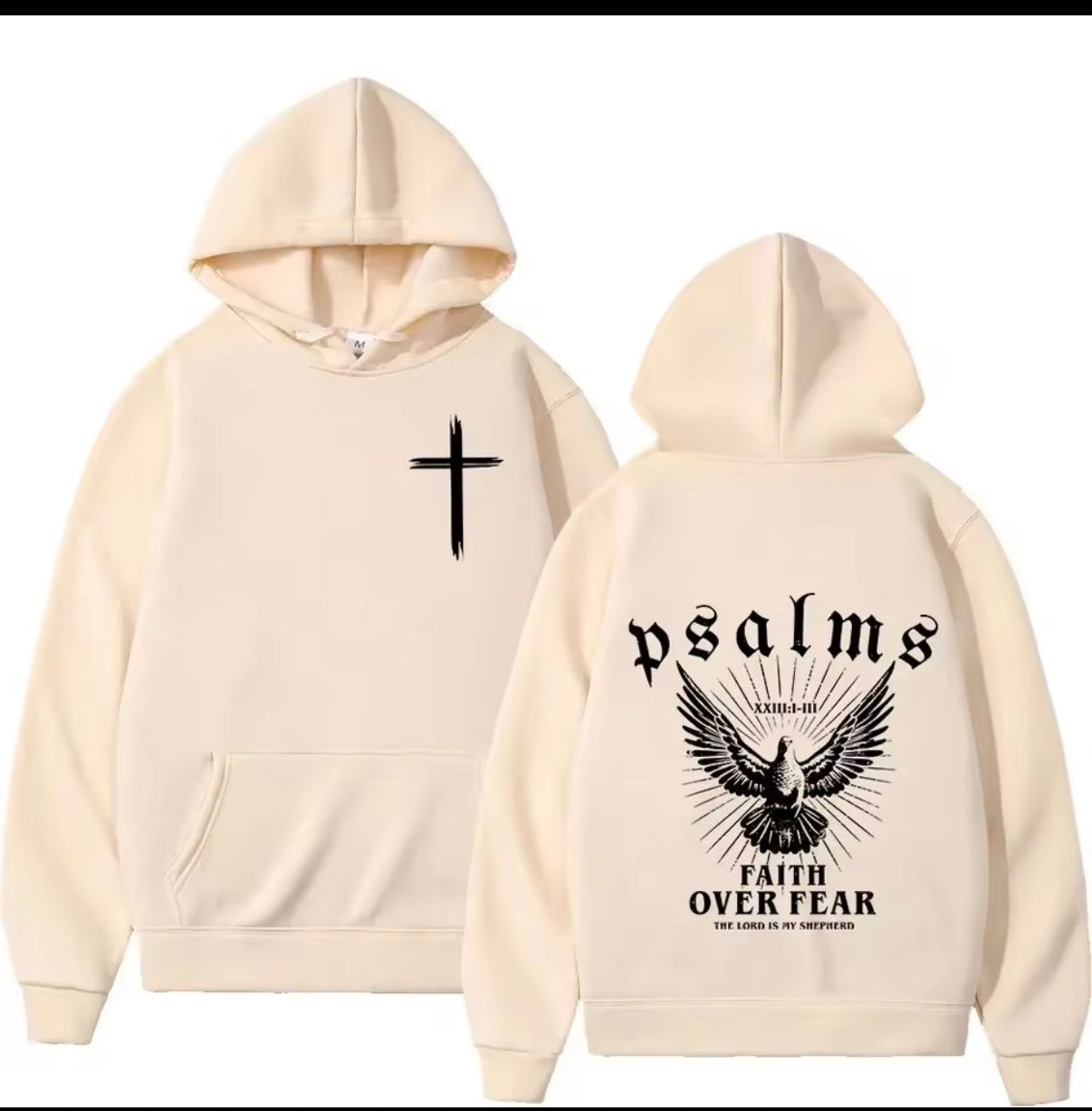 Psalms faith over fear hoodies