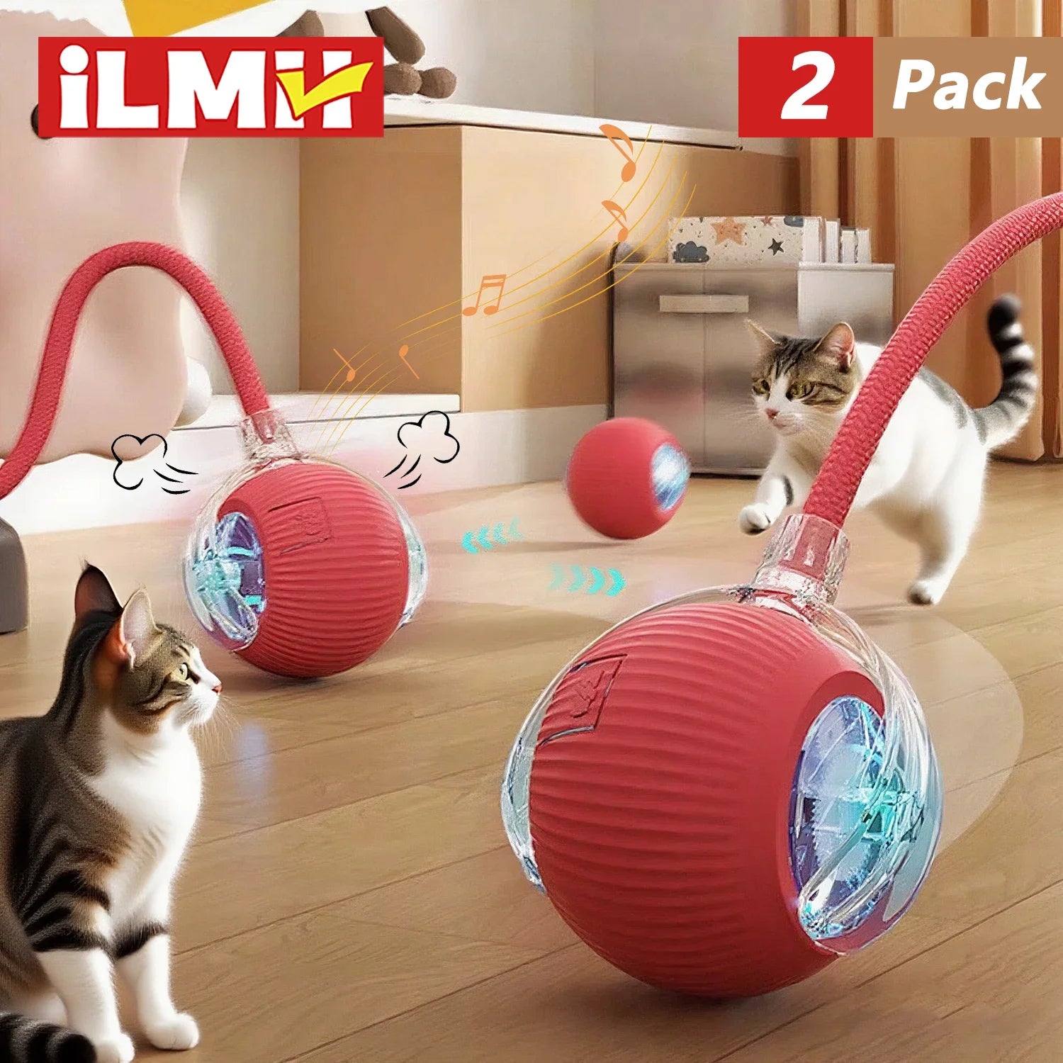 Interactive Rolling Cat Ball Toy – Rechargeable With Sounds