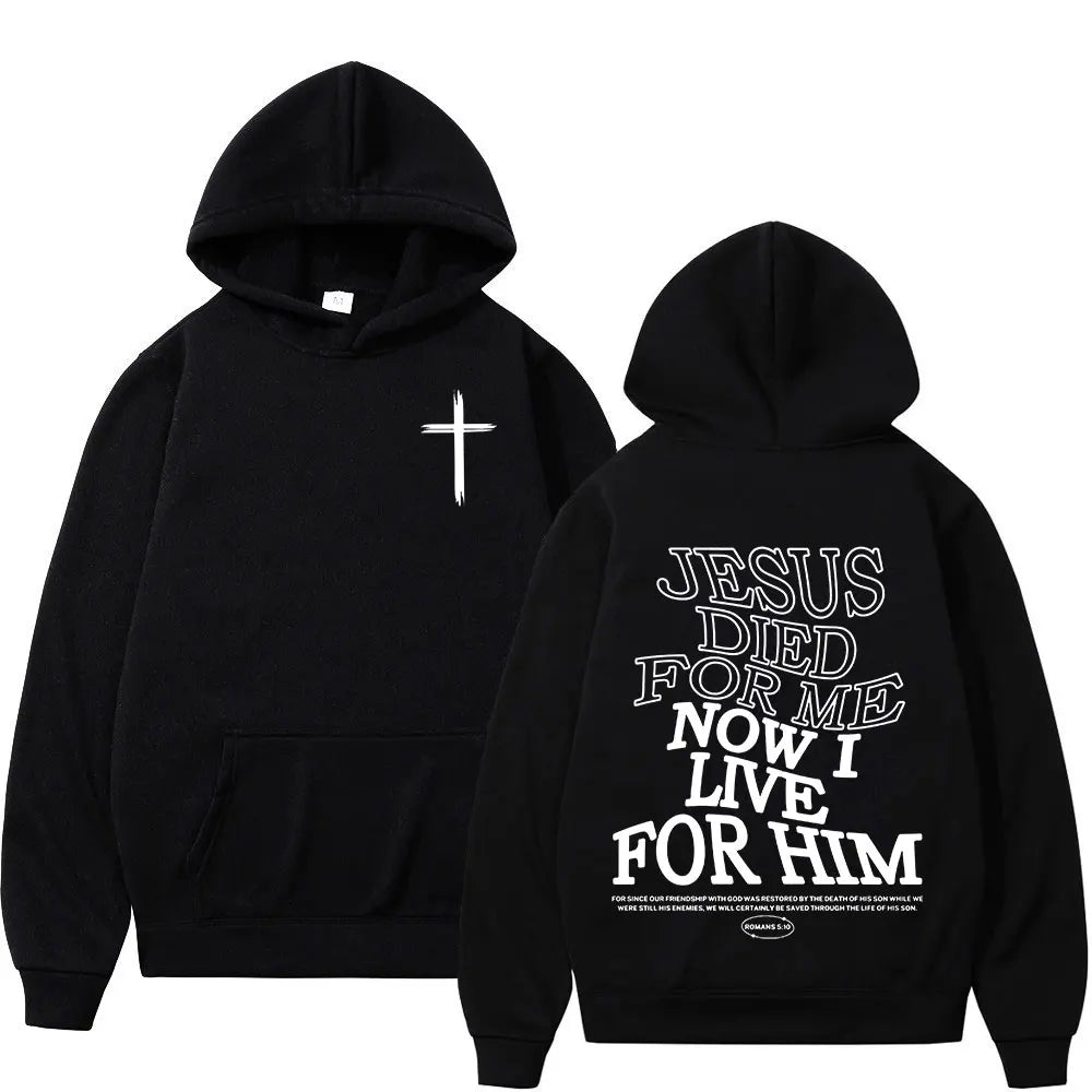 Christian Jesus Faith Over Fear Bible Verse Hoodies Men's Women High Quality Sweatshirts Fashion Vintage Pullovers Streetwear