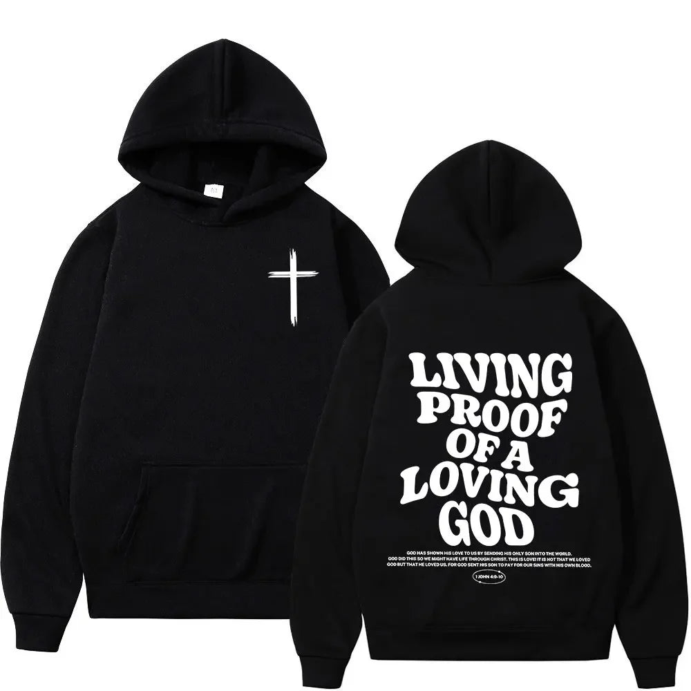 Christian Jesus Faith Over Fear Bible Verse Hoodies Men's Women High Quality Sweatshirts Fashion Vintage Pullovers Streetwear