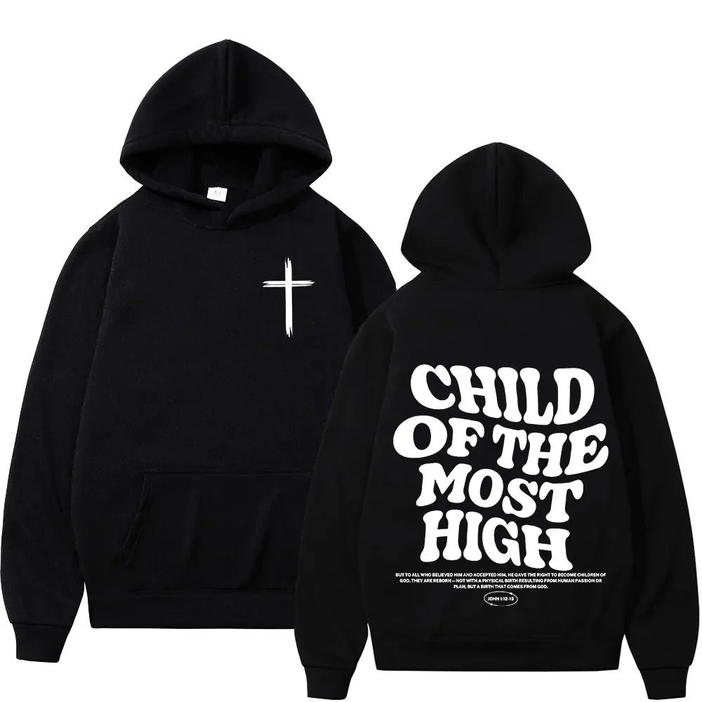 Christian Jesus Faith Over Fear Bible Verse Hoodies Men's Women High Quality Sweatshirts Fashion Vintage Pullovers Streetwear